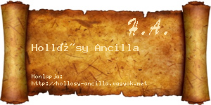 Hollósy Ancilla névjegykártya